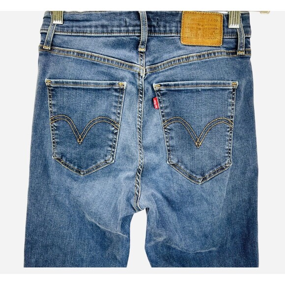 Levi Mile High Super Skinny Jeans Sz 28 x 31 Medium Wash - Picture 4 of 10